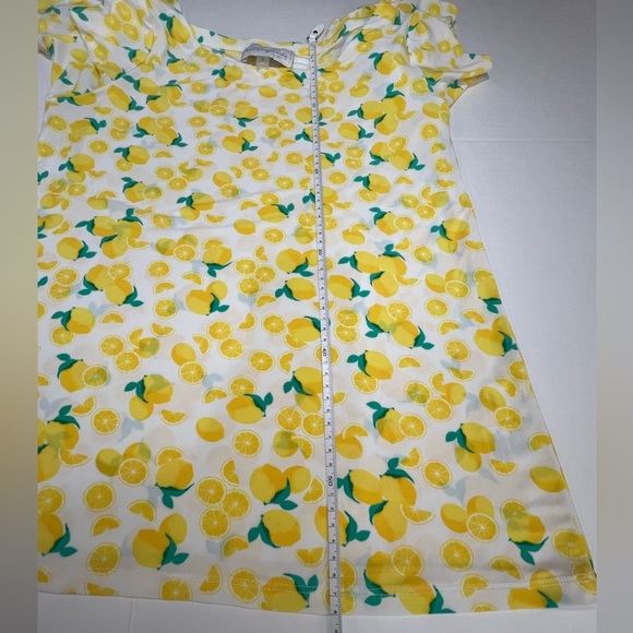 Pappagallo Yellow Green Ruffled Blouse - Picture 10 of 14